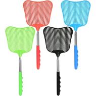 Extendable Fly Swatter Pack of 4 Fly Swatter Stable Telescopic Fly Swatter Expandable for Flies, Wasps, Mosquitoes, Other Insects