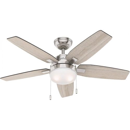  HUNTER Fan Arcot 50646 Ceiling Fan for Indoor Use with Lighting and Pull Chain and 5 Interchangeable Blades