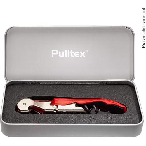  Pulltex ClickCut Waiter's Knife Navy Blue with Laser Engraving Metal Corkscrew Double Lever