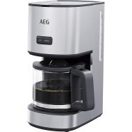 AEG CM4-1-4ST Coffee Machine / 1.5 L Glass Jug / 12 Cups / Warming Function / Flavour / Choice of Aroma / Anti-Drip Valve / Removable Filter Basket / Safety Shut-Off / Brushed Stainless Steel