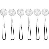 Pack of 6 Fondue Strainer Stainless Steel Slotted Spoon Kitchen Strainers Stainless Steel Kitchen Strainer with Handles Spoon Filter Strainer Fondue Accessories Long Handle Pasta Strainer Strainer