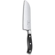 Victorinox, Grand Maitre, Profi Santokumesser, Extra Scharfe Klinge, gerader Schliff, 17 cm, Robuster Kunststoffgriff, Rostfreier Stahl, schwarz