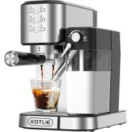 KOTLIE CM5180 Espresso Machine with 0.7 Litre Automatic Milk Frothing for Espresso/Cappuccino/Latte, 1 L Water Tank, 20 Bar, 1350 W