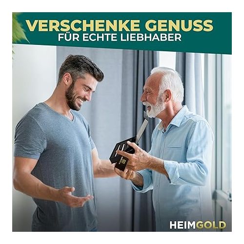  HEIMGOLD Premium 5-in-1 Wine Cooler Set Including 2 Stainless Steel Wine Cooling Sticks, Decanter with Spout, Wine Stopper and Foil Cutter, Elegant Gift Box for Wine Lovers Cooling Rod