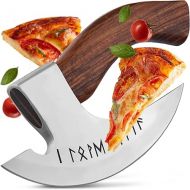 ECKWIN® Viking Pizza Cutter Axe, Weighing Knife for Pizza, Herbs, etc. Perfect Men's Gifts, Pizza Knife, Pizza Accessories for Men (Brandolf)