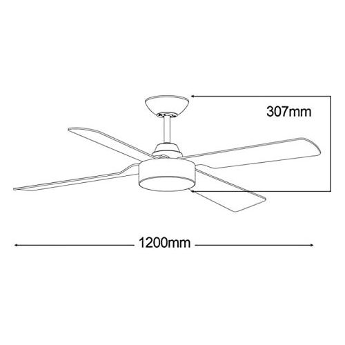  MARTEC Rocket Ceiling Fan without Light