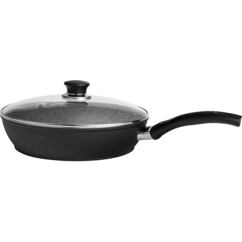  BALLARINI pan with lid, non-stick coating, suitable for induction, with temperature control, 28 cm, aluminum, Bari Granitium