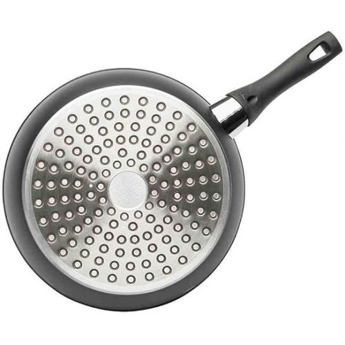  BALLARINI pan with lid, non-stick coating, suitable for induction, with temperature control, 28 cm, aluminum, Bari Granitium