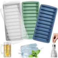 LessMo Silicone Ice Stick Tray with Lid, Ice Cube Tray for Water Bottles & Sports Bottles, Makes 10 Sticks