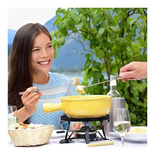  mengger Fondue Forks Stainless Steel 18 Pieces 24 cm Skewers Fondue Fork with Stainless Steel Handle for Cheese Chocolate Roasting Marshmallows Meat Fruit Chocolate Fountain Cheese Forks Fondue Fork