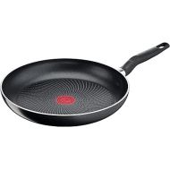 Tefal C26706 Start'Easy Frying Pan 28 cm Aluminium Titanium Non-Stick Coating Thermal Signal Technology Thermal Fusion Base for All Hobs Includes Induction Black