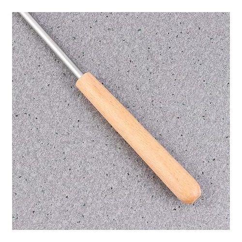  YARNOW Pack of 6 Cheese Fondue Forks Barbecue Skewer Forks with Heat Resistant Wooden Handle for Chocolate Cheese Fondue Marshmallow Roast