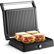 Electric Contact Grill XXL, Multifunctional Table Grill as BBQ Grill, Sandwich Maker & Panini Press Grill, 2200 W, Opens 180 Degrees