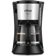 Ufesa CG7115 Capriccio 6 Delux Drip Coffee Machine, 6 Cups, 600 W, 0.6 L Carafe, Permanent Filter, Anti-Drip System, Automatic Shut-Off, Stainless Steel Surfaces