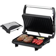 TZS First Austria Table Griller, Electric Grill for Table Use, 700 W / 1200 W, Grill Plate for Meat and Vegetables, Contact Grill with Non-Stick Coating