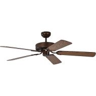 Pepeo Deckenventilator ohne Beleuchtung Potkuri, Gehause Bronze Antik, Wendeflugel Eiche oder Eiche mit Rattaneinlage, 132 cm, fur Raume bis zu 25m132