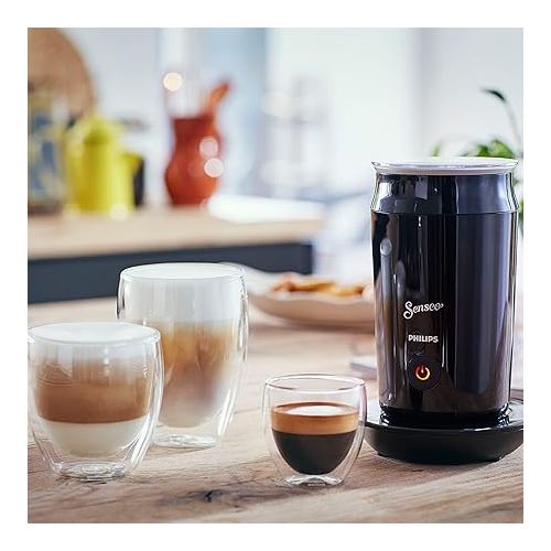  Philips Domestic Appliances Senseo Original Coffee Pad Machine with Milk Frother - Coffee Boost and Crema Plus Technology, 0.7 Litres, Black, (HD6553/65)