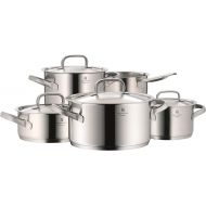 WMF Pot Set 5-Piece Gourmet Plus Inside Scale Steam Vent Hollow Handles Metal Lid Cromargan® Stainless Steel Suitable for Induction Hobs Dishwasher-Safe