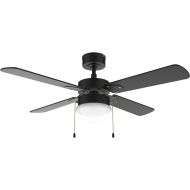 Cecotec - Deckenventilator mit Licht EnergySilence Aero 450 FullBlack, 50W DC Motor, Durchmesser 106 cm, 3 Geschwindigkeiten, 4 umkehrbaren Flugeln und Winter-Sommer-Modus