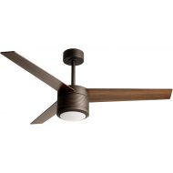 reiga Ceiling Fan with Lights and Remote Control, 132 cm, 3 Walnut Brown Leaves Ceiling Fan, Timer, Summer, Winter Operating, Smart Alexa Ceiling Fan for Bedroom and Living Room