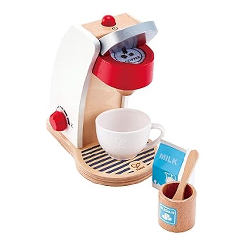  Hape E3146 wooden My Coffee Machine accessories for children's kitchen and shops.