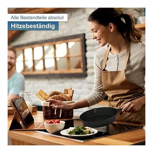  Hausratplus osoltus Cast Iron Dutch Oven 7-Piece Set, Set Gift Wrapped in Wooden Box