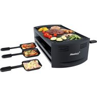 Steba Pizza Raclette RC 6 Bake & Grill, 2 Separately Switchable Heating Coils, includes Pizza Function with Bottom Heat, Tray for Pans that are no longer required, 6 Non-stick Coated Pans, 1500W