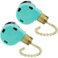 ZE-268S6 3 Speeds 4 Wire Ceiling Fan Switch Wall Light Control Pull Chain Switch Pack of 2