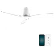 Cecotec - Deckenventilatoren EnergySilence Aero 5500 Aqua White&White Connected, DC 40 W Motor, Wi-Fi-Steuerung, Innen- und Außengebrauch, 3 Flugel, 6 Geschwindigkeiten, Weiß