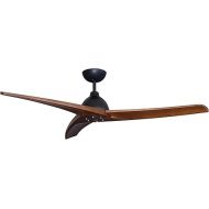 Pepeo Lypsi Ceiling Fan with Remote Control | Very Quiet Ceiling Fan with Reverse and Timer Function Fan Diameter 142 cm Colour: Black / Dark Wood