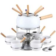 Fondue Set.23 Edelstahl SM.Weiß