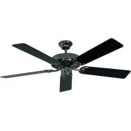 Dekon 33988 Pearl BC 867 Ceiling Fan with 5 Wooden Blades, 132 cm, Black