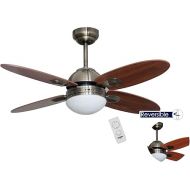 bastilipo Ceiling Fan with Remote Control E27, 60 W, Antique Bronze, 105 x 41 cm