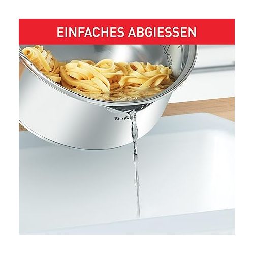  Tefal A70522 Duetto Saucepan with Lid, 16 cm, Stainless Steel