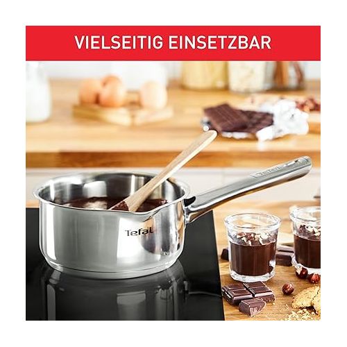  Tefal A70522 Duetto Saucepan with Lid, 16 cm, Stainless Steel