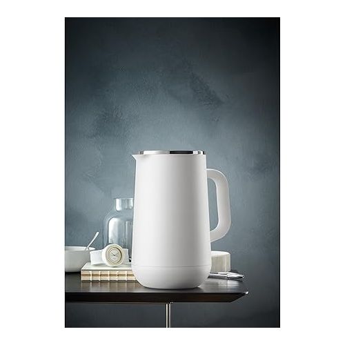  WMF Impulse Thermos Pot / Jug for Tea or Coffee - 1 Litre - Twist Closure - Keeps Drinks Warm or Cold for 24 Hours, White