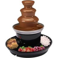 biniliubi Triple Chocolate Fountain Machine Black Electronic Food Heating Stainless Steel Chocolate Fondue Fountain Animal Party with Fruit Plate for Birthday Wedding Celebration