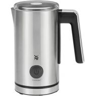 WMF Stelio Electric Milk Frother, 500 Watt, 150-250 ml, Non-Stick Coating, Wireless, for Making Milk Foam, Hot and Cold, Hot Chocolate, Cromargan Matt / Silver