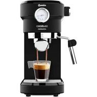 Cecotec Cafelizzia 790 Schwarz Pro Espresso Machine for Espresso and Cappuccino with Pressure Gauge, 1350 W, Thermoblock System, 20 Bar Pressure, Automodus 1-2 Coffees, Swivel Steam Tube, 1.1 L, Black