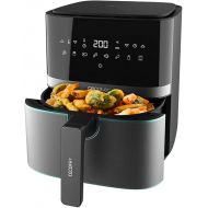 Cecotec Heißluftfritteuse 5,5 L Cecofry Full InoxBlack Pro 5500. 1700 W, Fritteuse ohne Ol, Diat und Digital, Touchpad, Edelstahl-Finish, PerfectCook-Technologie, Thermostat, 8 Modi