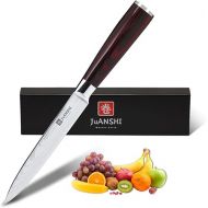 JUANSHI® Professional Universalmesser - 13 cm Professionelles Kuchenmesser mit Pakkaholzgriff aus hochwertigem Carbon-Edelstahl Japanisches Messer