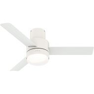 HUNTER Fan Gilmour 50938 Ceiling Fan for Indoor and Outdoor Use with Lighting and Remote Control, Matte White, 3 Blades in Matte White, Ideal for Summer and Winter