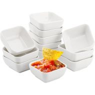 Lawei Set of 12 Dipping Bowls 90 ml Porcelain Snack Bowl Dip Sauce Set Mini Dipping Bowl for Dessert Appetizers Sauce Vinegar Ice Cream