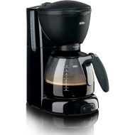 Braun Household CafeHouse PurAroma Plus Kaffeemaschine KF 560/1 - Filterkaffeemaschine mit Glaskanne fur 10 Tassen Kaffee, Kaffeezubereiter fur einzigartiges Aroma, 1100 Watt, schwarz