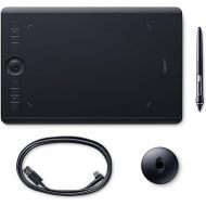 Wacom Intuos Pro Medium Grafik-Tablett mit Bluetooth-Funktion - Beliebtes Format fur digitales Zeichnen und Fotoretusche mit besonders hoher Drucksensitivitat und anpassbaren Befehlstasten, Schwarz