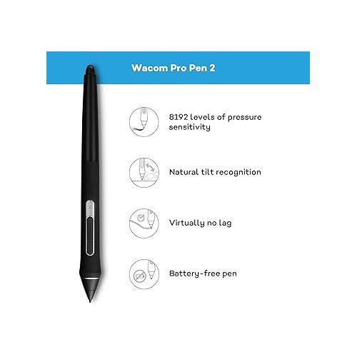  Wacom Intuos Pro Medium Grafik-Tablett mit Bluetooth-Funktion - Beliebtes Format fur digitales Zeichnen und Fotoretusche mit besonders hoher Drucksensitivitat und anpassbaren Befehlstasten, Schwarz