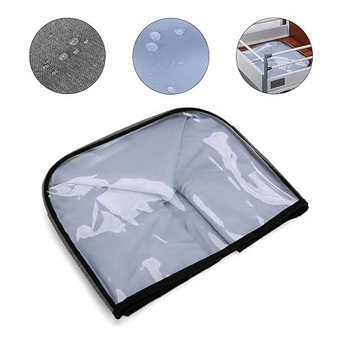  Luxja Cover for Ninja Foodi Grill & Air Fryer, Grill Cover for Ninja Indoor Grills, Protective Cover for Electric Table Grills (such as Ninja Foodi AG301, AG302, AG400), Transparent Front