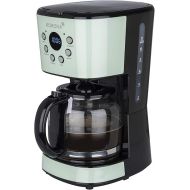 Korona 10665 Retro Coffee Machine, Mint, 1.5 Litres, Filter Coffee Machine, LCD Display, Timer, Coffee Machine with Permanent Filter