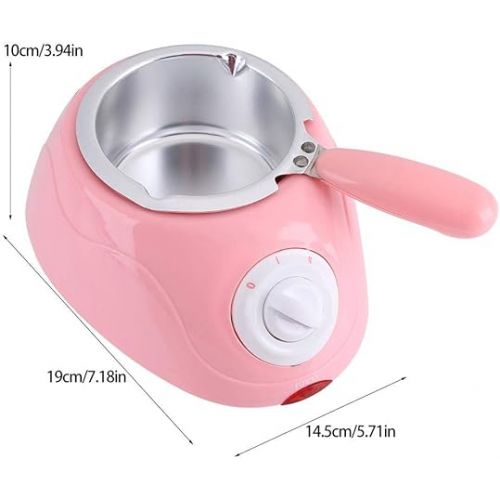  DEWIN Chocolate Melter, Electric Chocolatiere Machine, Chocolate Melting Electric Praline Melting Pot, Melter Machine, Kitchen Tool with DIY Mould Set (Pink)