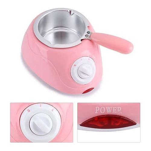  DEWIN Chocolate Melter, Electric Chocolatiere Machine, Chocolate Melting Electric Praline Melting Pot, Melter Machine, Kitchen Tool with DIY Mould Set (Pink)